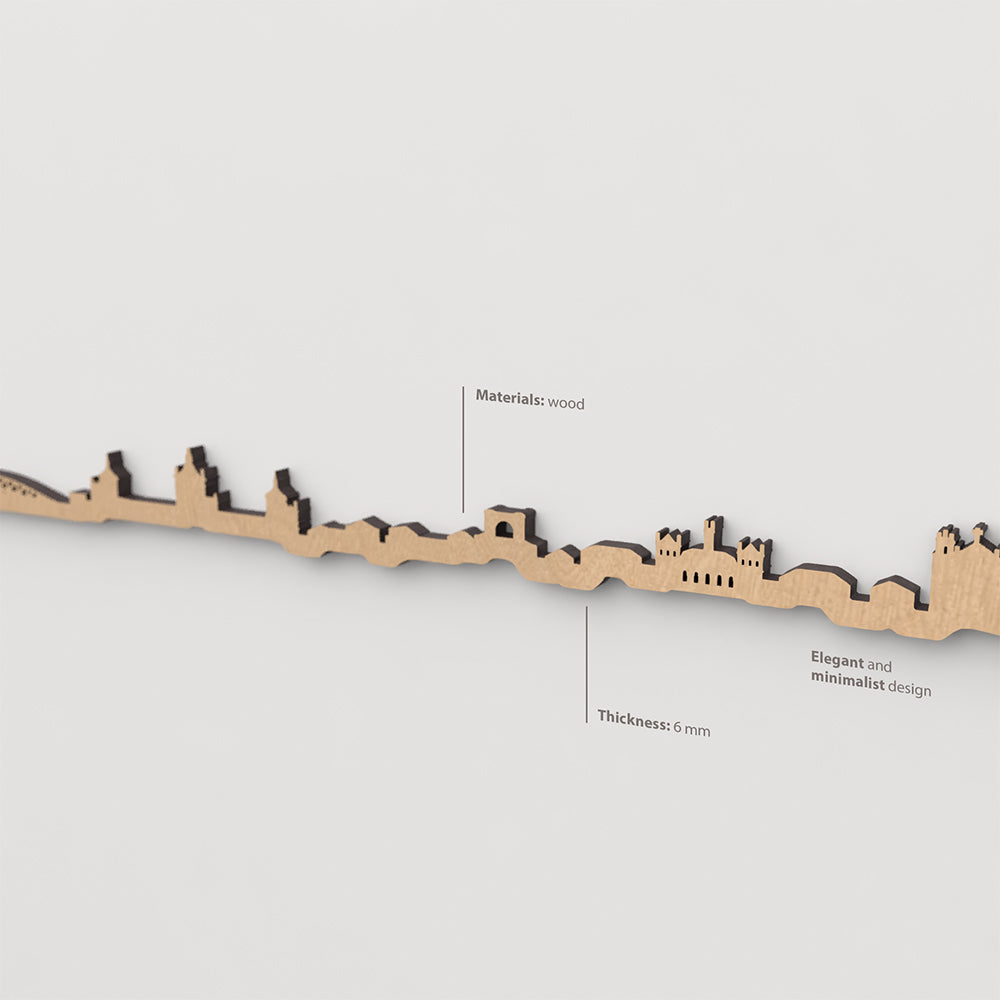 Textura de la madera marrón en el skyline Valladolid.