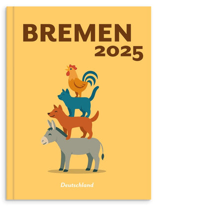 Tripbook Bremen – Álbum de viaje personalizado skyline in wood - Skylinecity